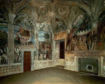  pared Arte - Vista de las murallas oeste y norte del pintor renacentista Andrea Mantegna